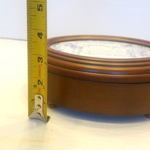 Granddaughter Butterfly Woodgrain Musical Unchained Melody Jewelry Box - Picture 14 of 15